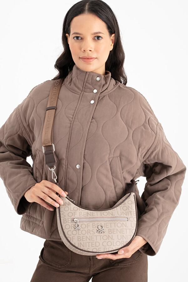 United Colors Of Benetton Kadın Kol Çantası BNT_1685 Taş-Kahve