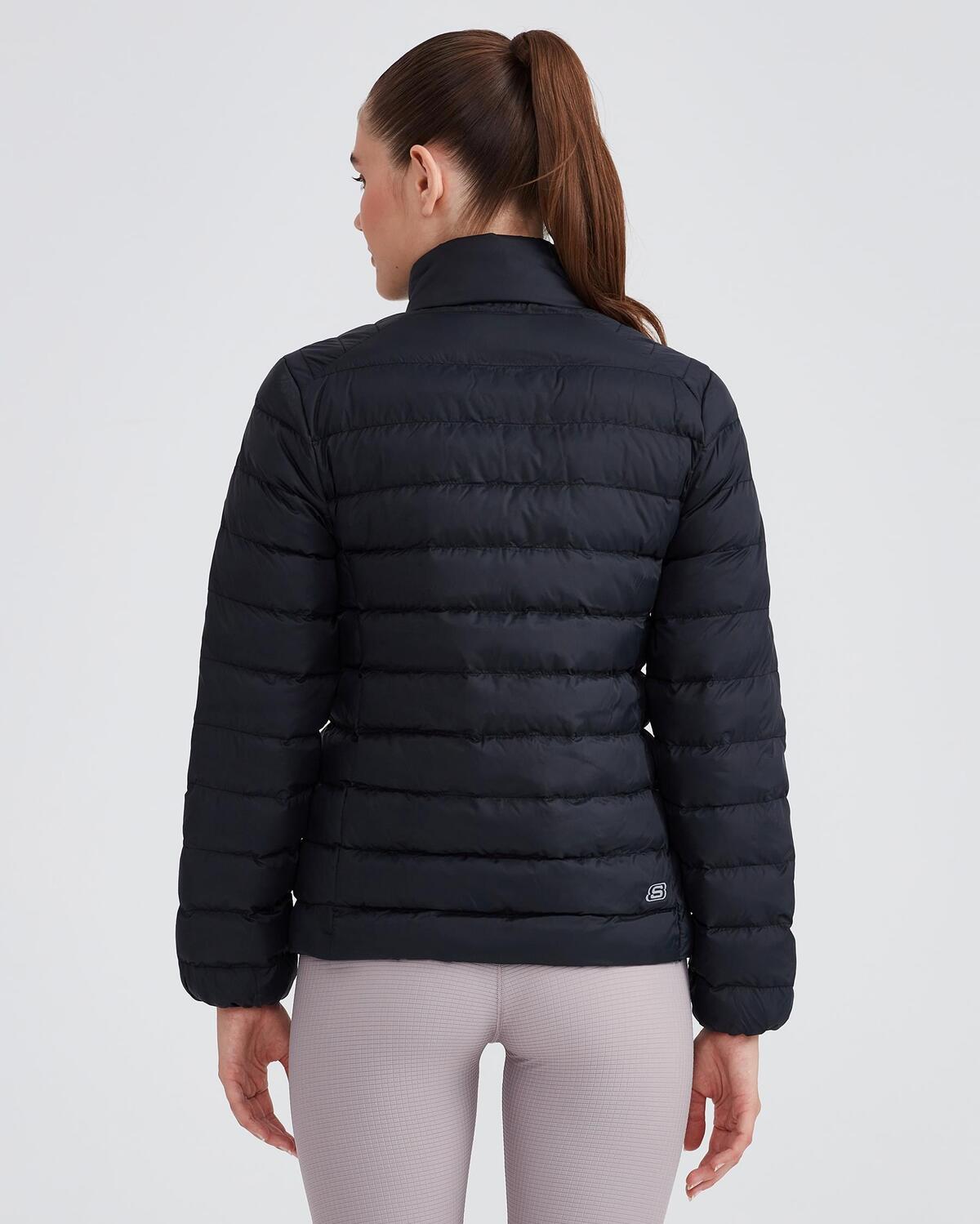 Skechers W Outerwear Pop Up Detailed Padded Jacket S231240-001 Siyah