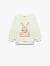 Koton Sweatshirt Kız Bebek 6WMG10008AK Ekru