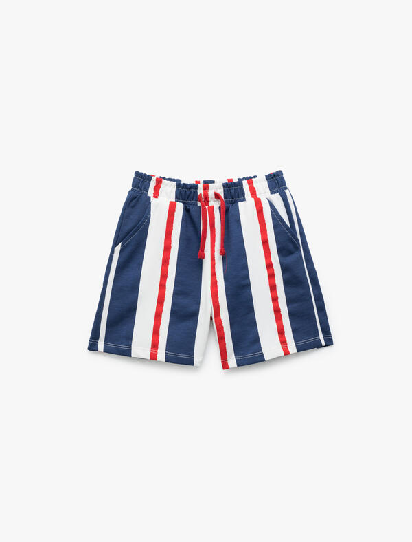 Koton Şort Erkek Bebek 5SMB40135TK Ekru Desenli