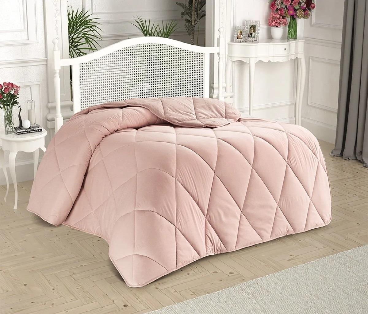 Taç Yorgan Tek Kişilik Emprime Polar Lıght Pembe