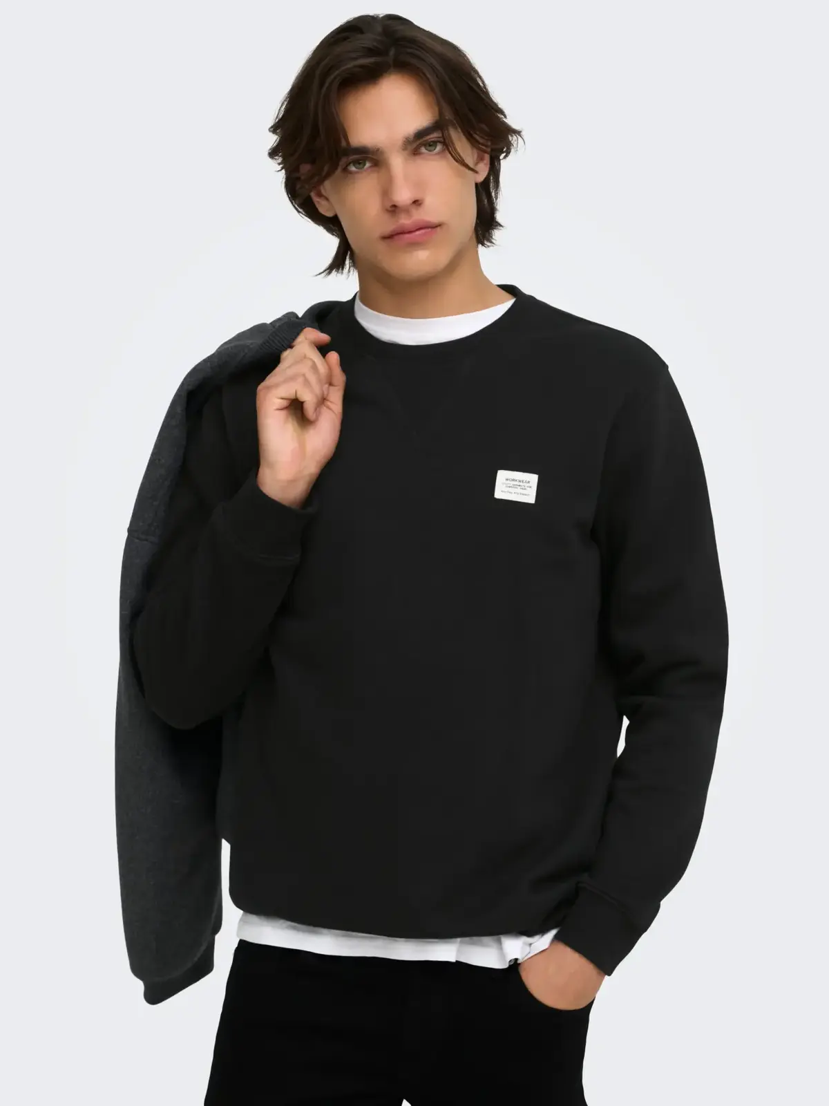 Only&Sons Erkek Sweatshirt 22033193 Siyah