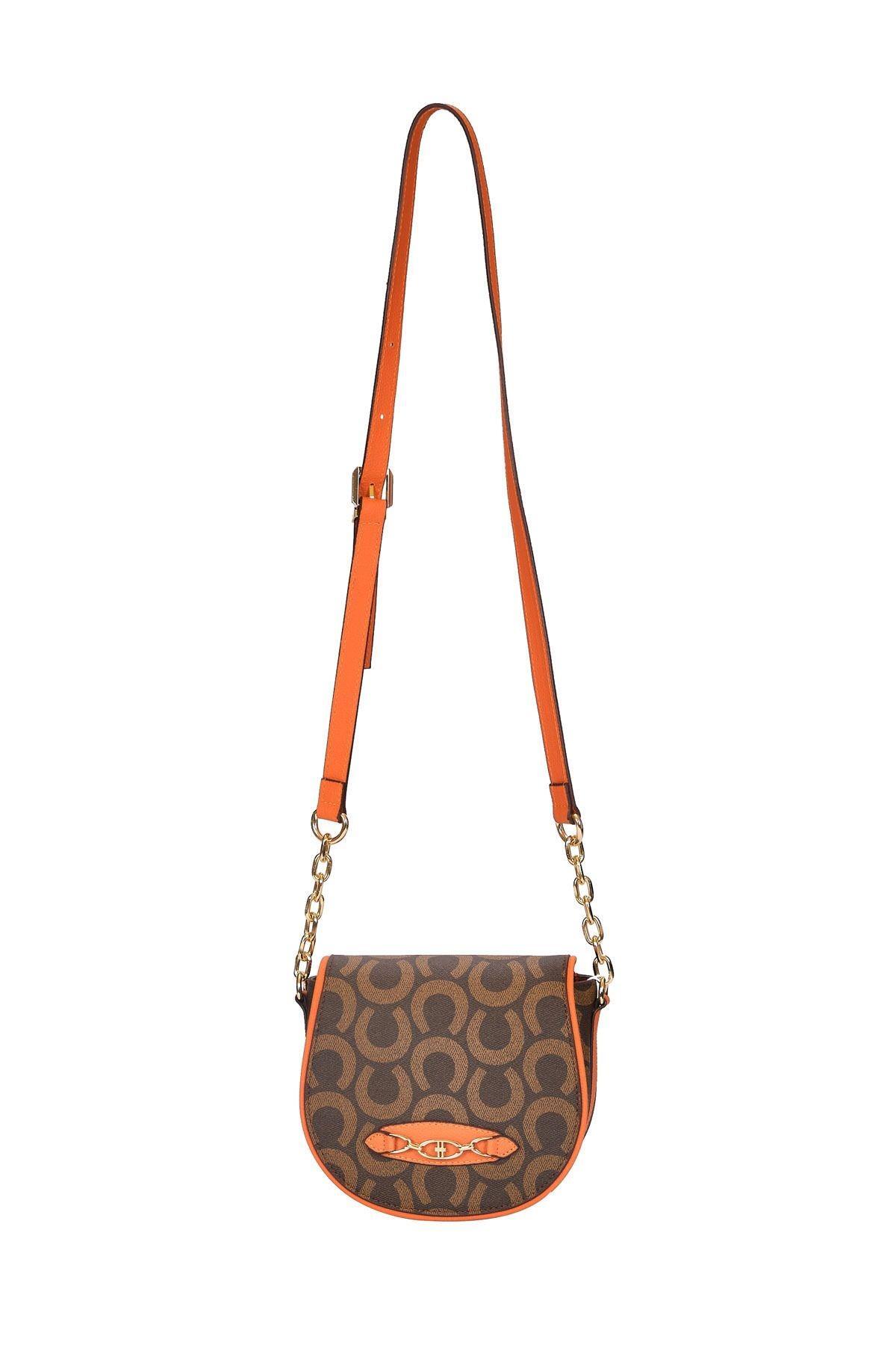 U.S. Polo Assn. Çapraz Çanta US24192 Kahve-K.Turuncu