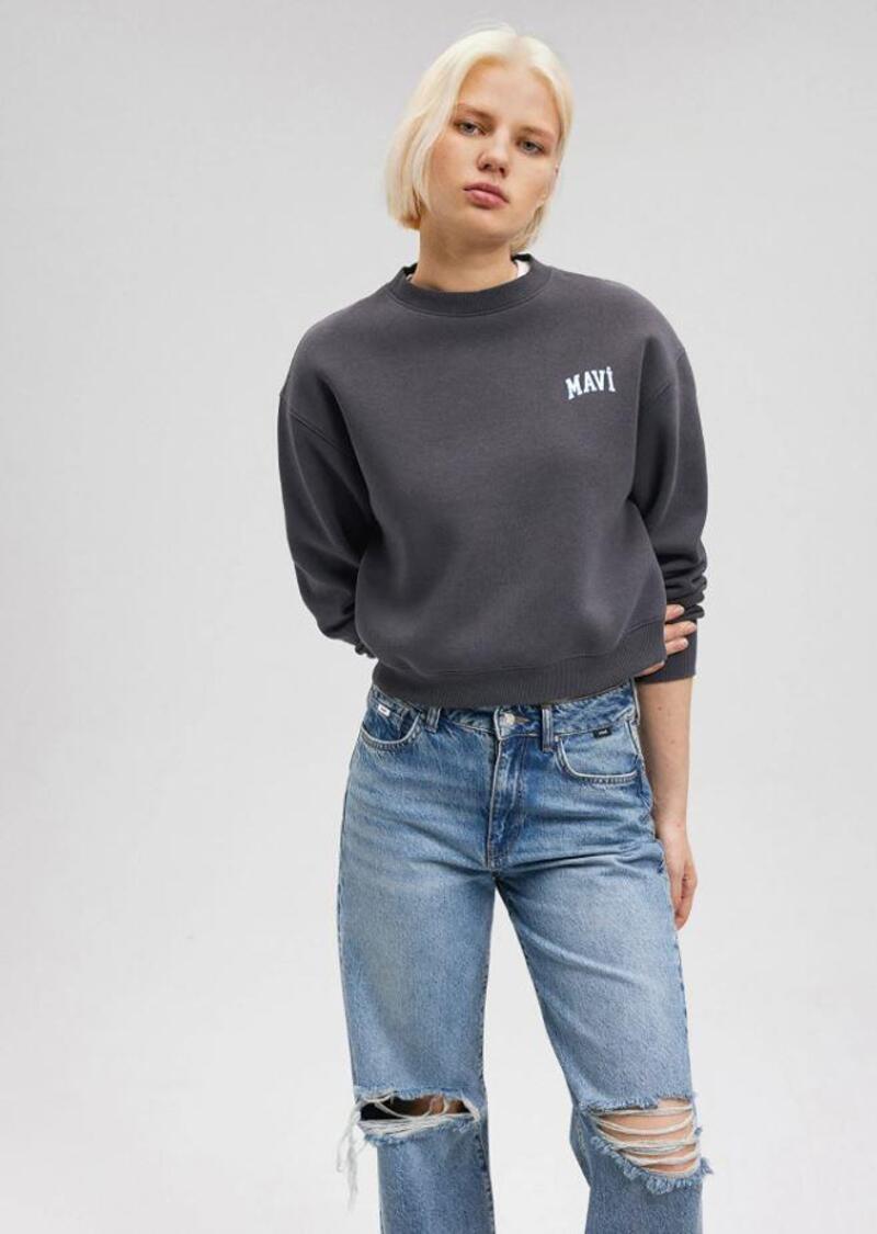 Mavi Sweatshirt M1611601-70763 Koyu Gri