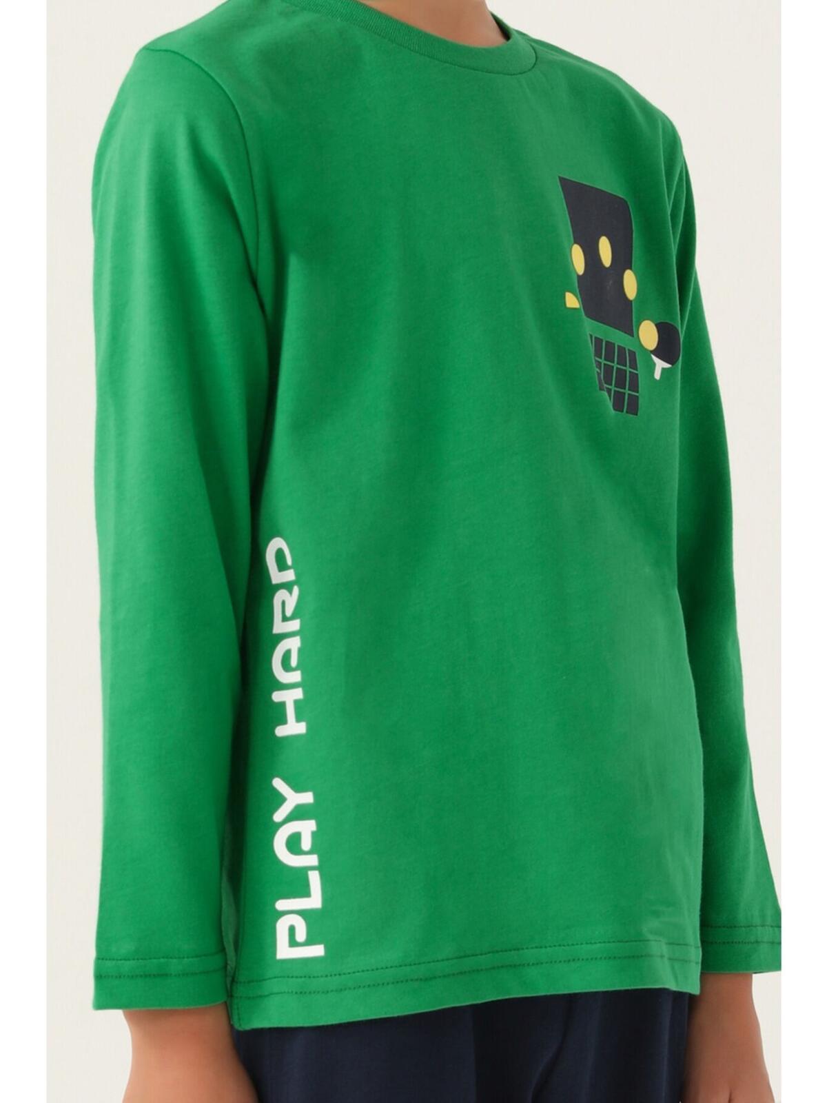 Rolypoly Pijama Takım Erkek Çocuk RP3338-2 Elma Yeşili