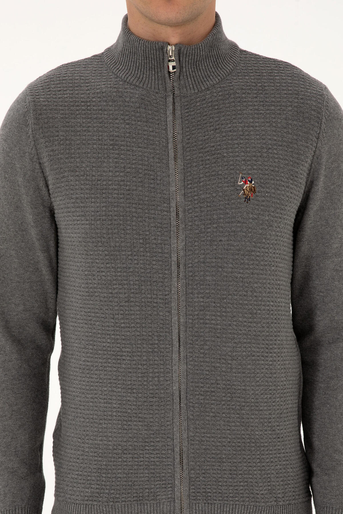 U.S Polo Assn. Hırka 2227188 G081SZ0TH Gri Melanj
