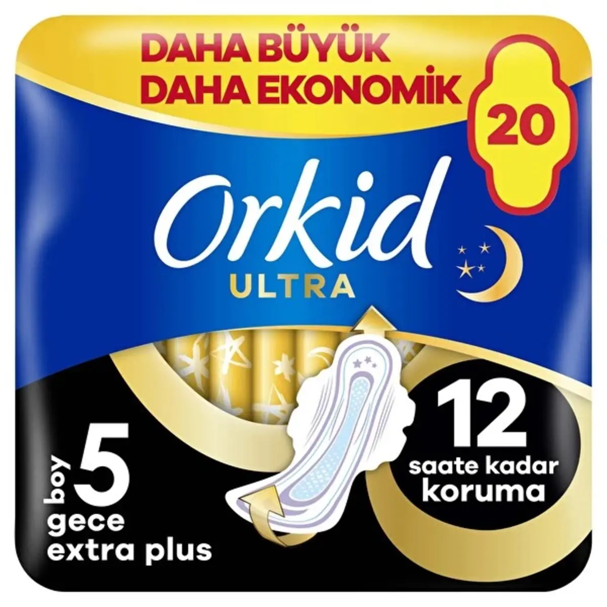 Orkid Hijyenik Ped Ultra Extra Gece Plus 20Li N:5