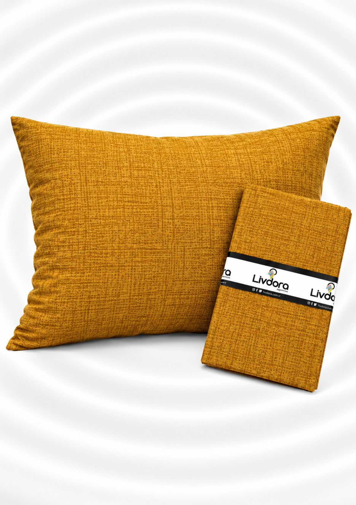 Livdora Yastık Kılıfı 50*70 Hardal