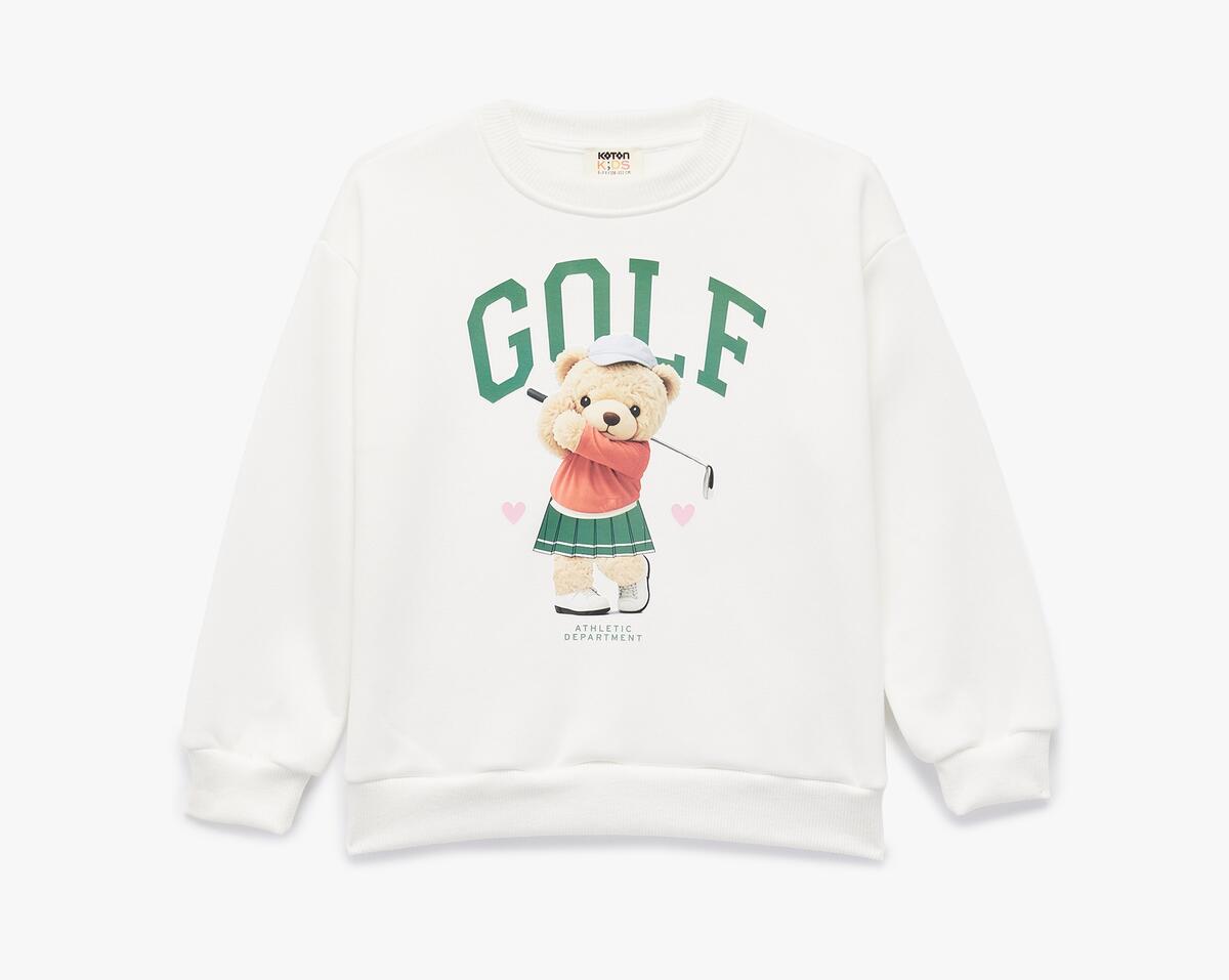 Koton Sweatshirt Kız Çocuk 6WKG10058AK Ekru Koton Sweatshirt Kız Çocuk 6WKG10058AK Ekru