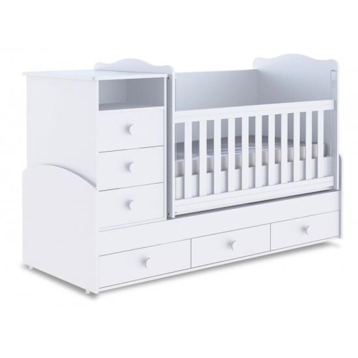 Babyhope Beşik Büyüyen Profilli Nevada 930-58 Mat Beyaz