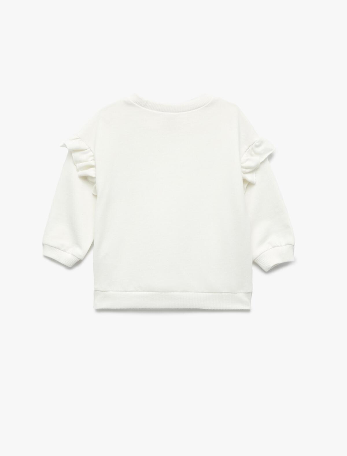 Koton Sweatshirt Kız Bebek 6WMG10013AK Ekru