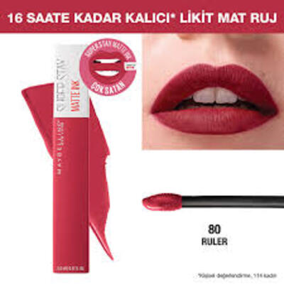 Maybelline Ruj Super Stay Matte İnk No:80 (Dy)