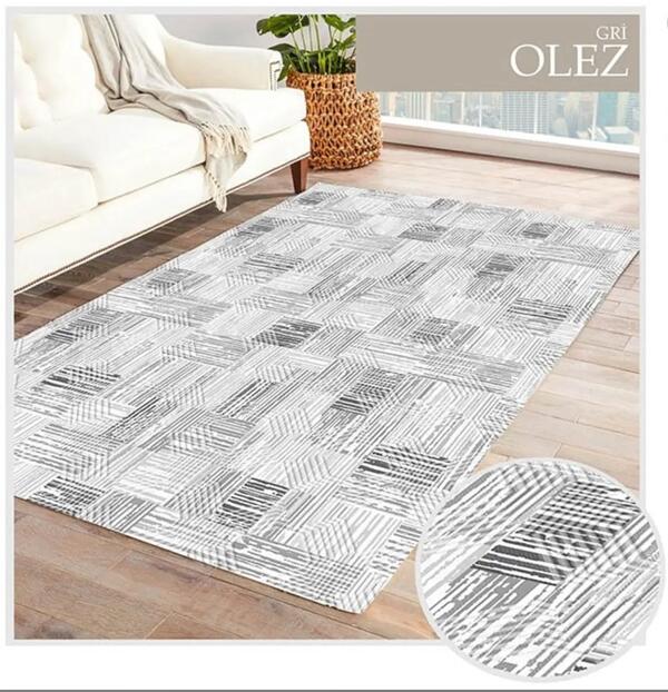 Dinarsu Desenli Embos Yolluk 100 Cm Olez Gri