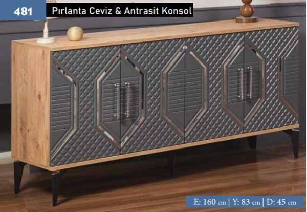 Erkut Konsol Pırlanta Ceviz-Antrasit 229