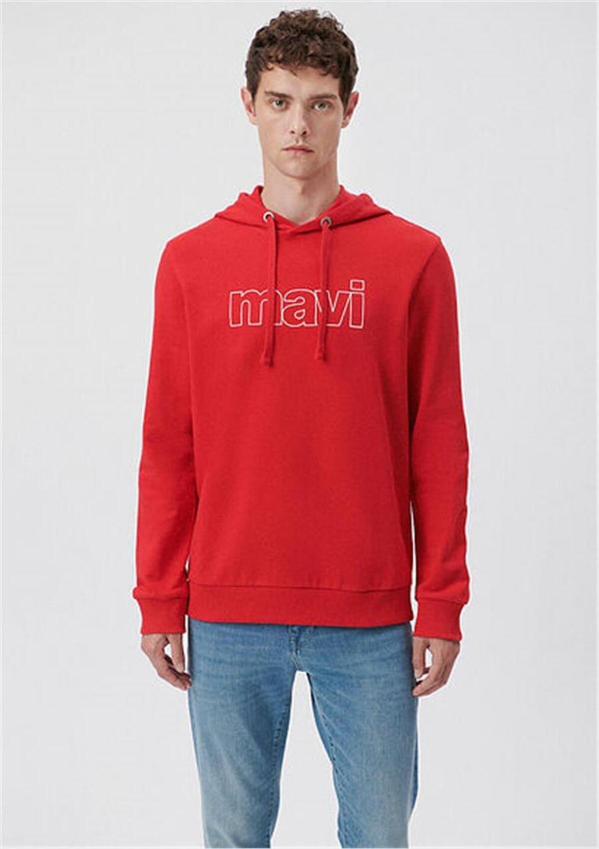 Mavi Sweatshirt M065606-82054 Acı Kırmızı