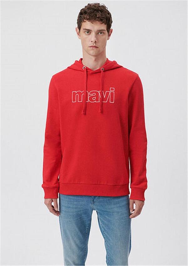 Mavi Sweatshirt M065606-82054 Acı Kırmızı