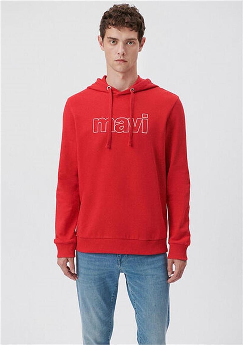 Mavi Sweatshirt M065606-82054 Acı Kırmızı