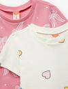 Koton Set Kız Bebek 5SMG10122AK Ekru Desenli