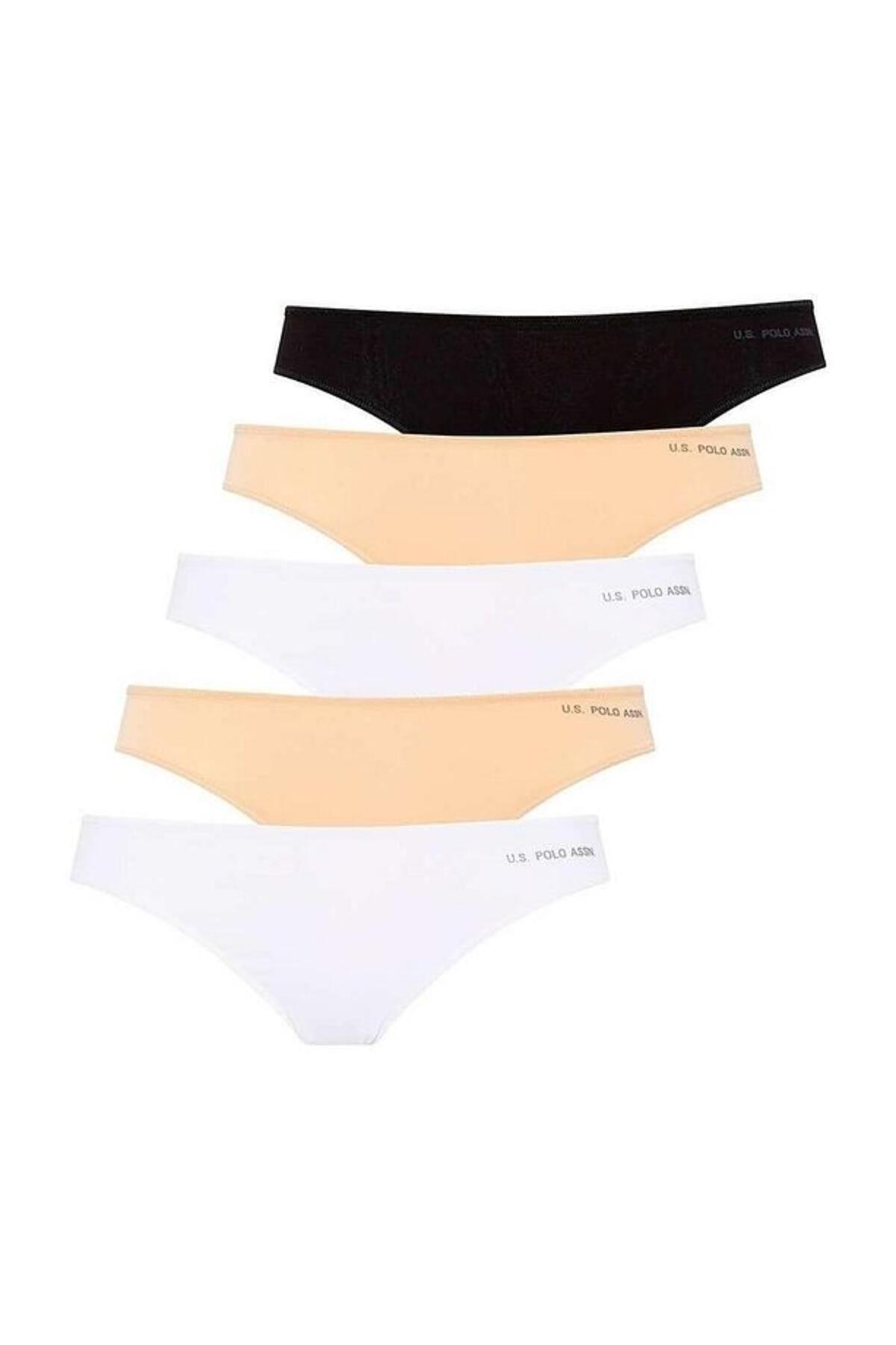 U.S Polo Assn. Kadın Brazilian Slip 5Li 67007 Siyah-Beyaz-Ten-Beyaz-Ten