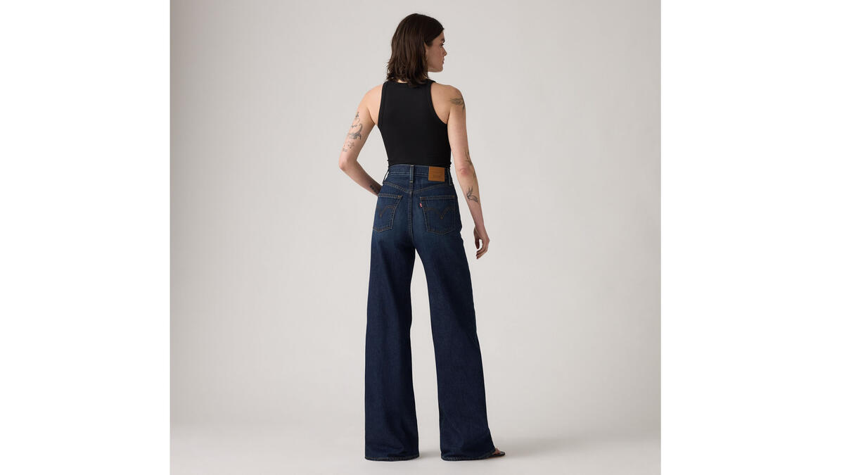 Levis Pantolon Ribcage Wide Leg 003VD-0003 Koyu İndigo