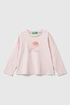 Benetton Uzun Tişört Kız Bebek 3ATNG10GL Açık Pembe
