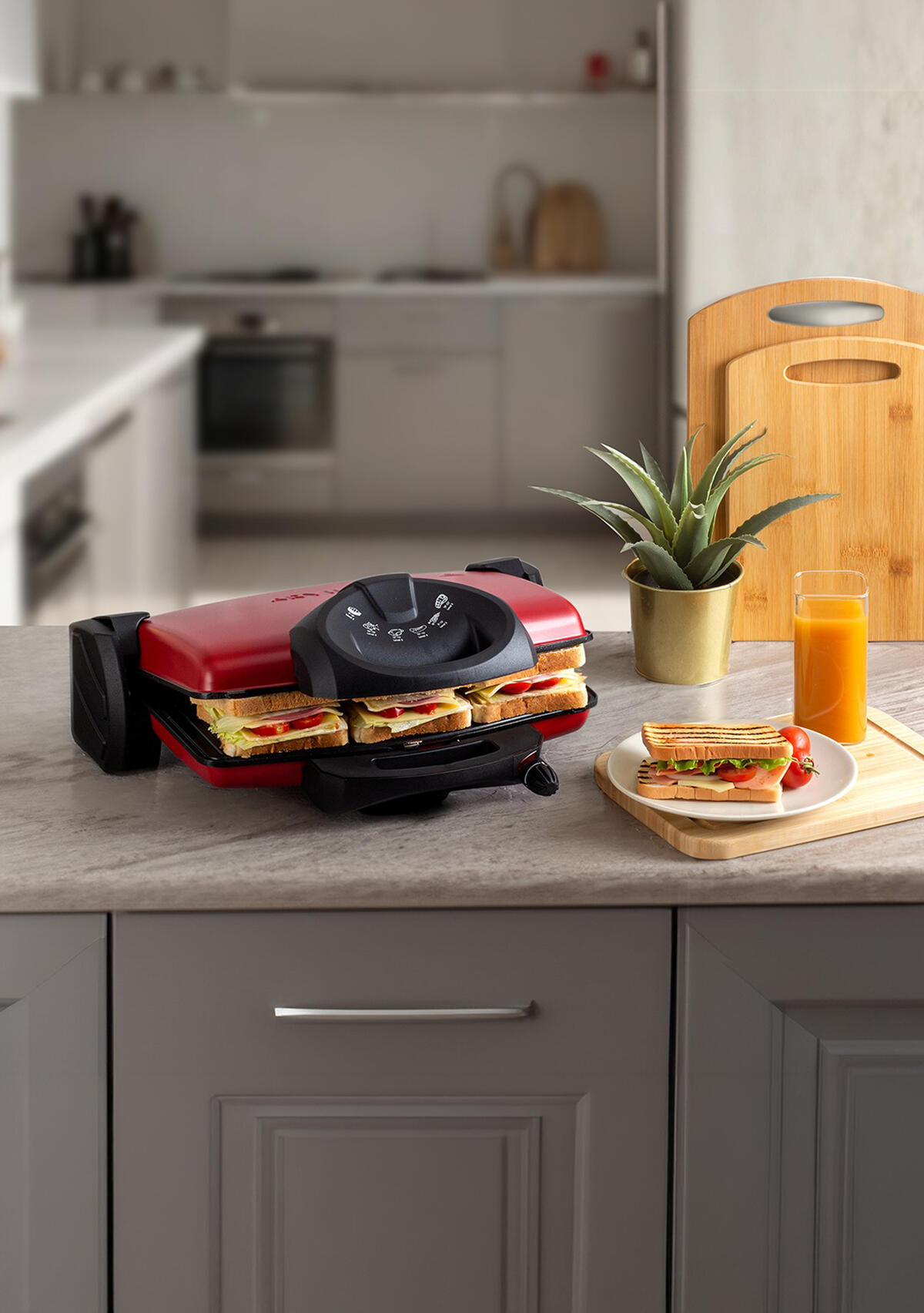 Aryıldız Tost Makinesi Contact Grıll 153AR256725 Kırmızı