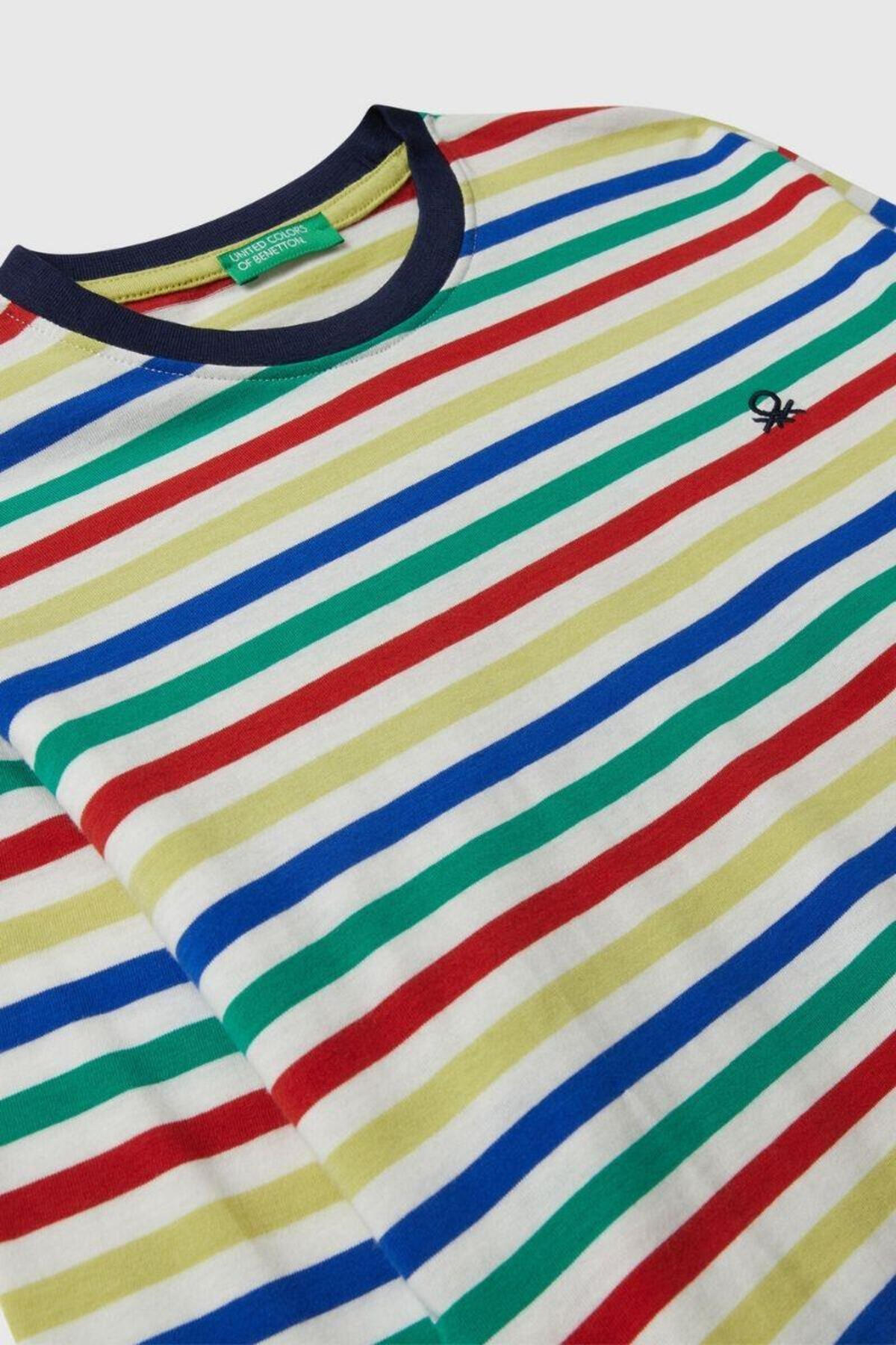 Benetton Tişört Erkek Çocuk BNT-B 3FNLC10QB-25K Beyaz