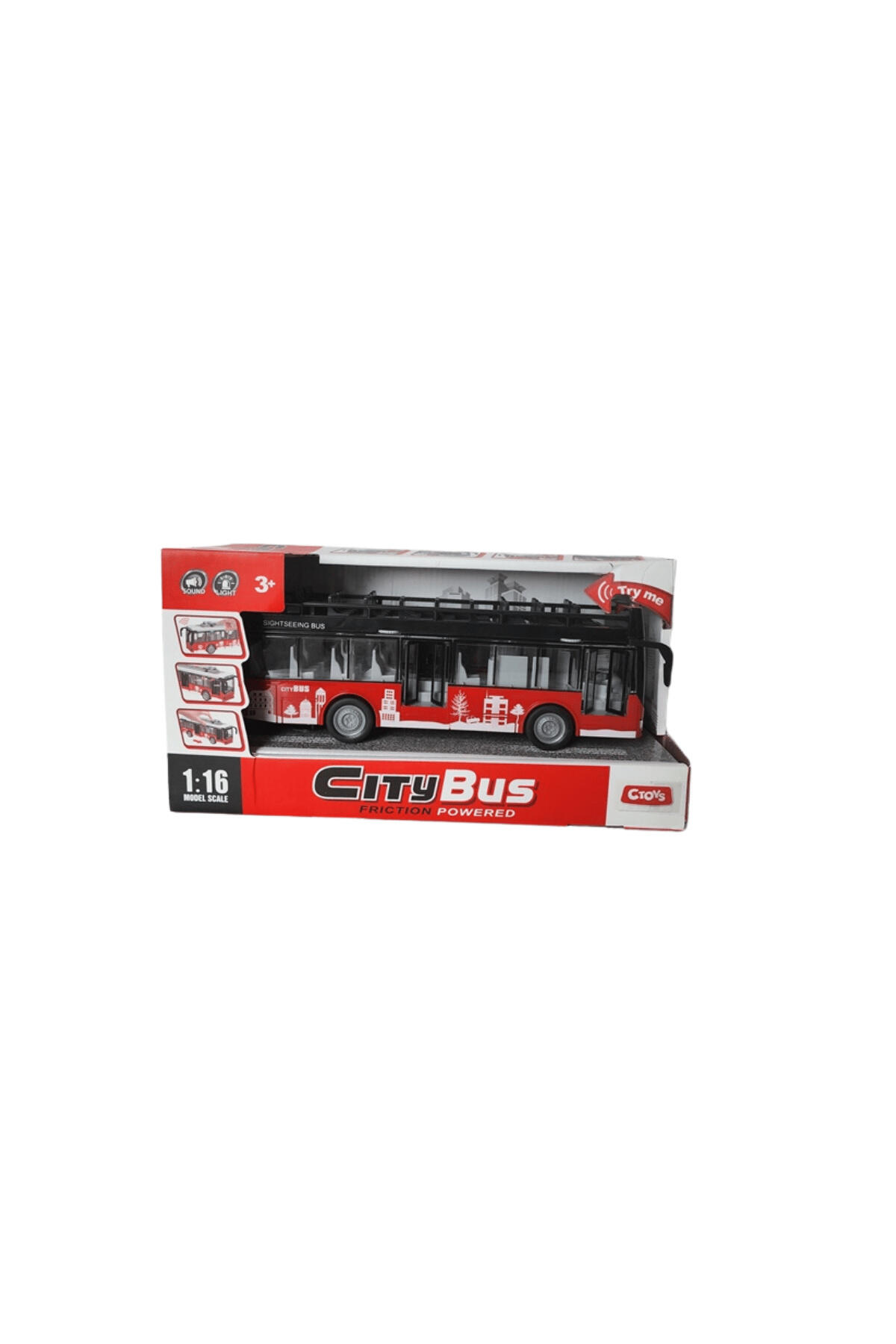 Ceren Toy Şehir Otobüsü Işıklı Ve Sesli 1:16 CTOY-A1119-13