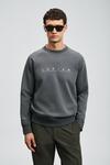 Lufıan Erkek Sweatshirt Cooper 112030177 Koyu Gri