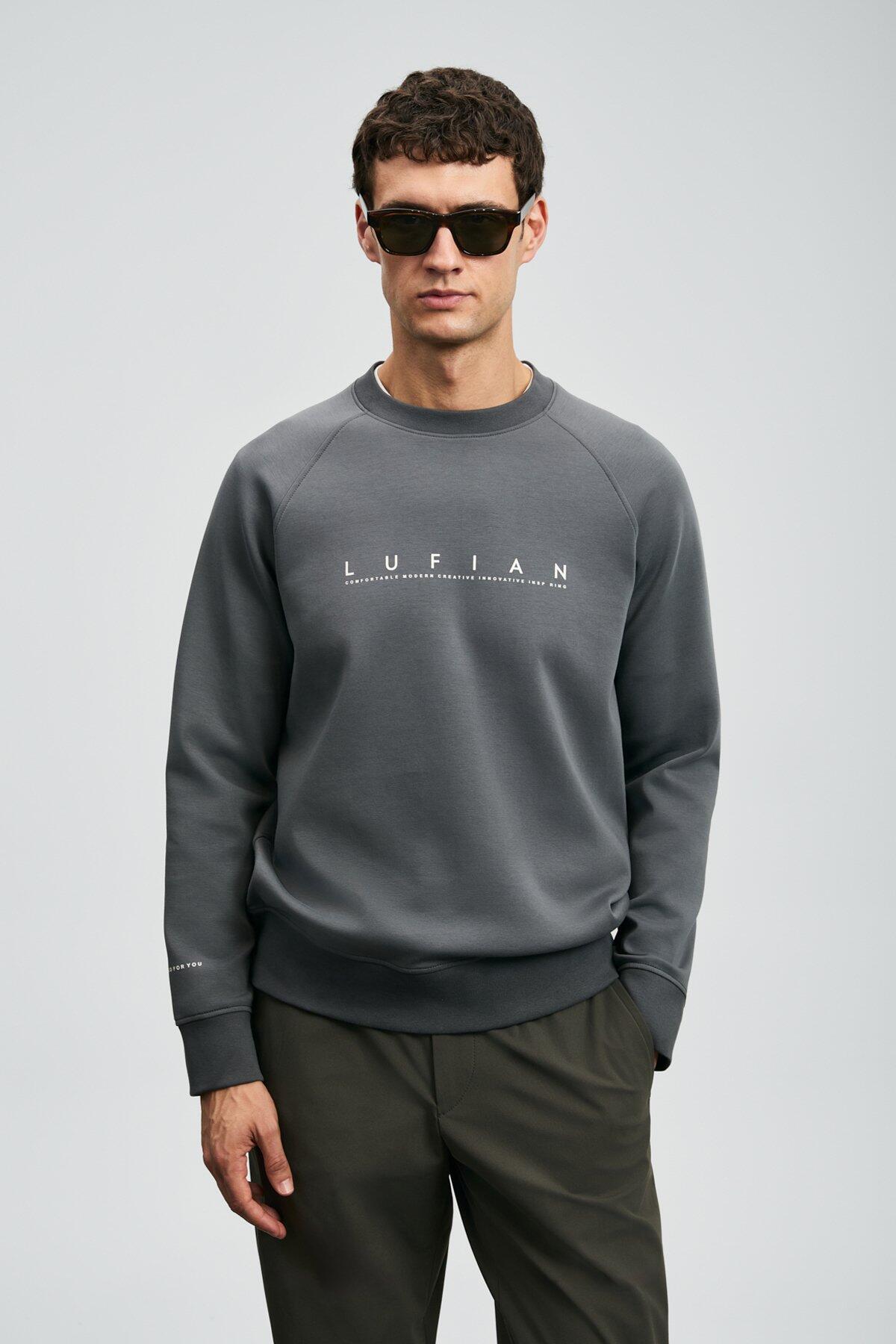 Lufıan Erkek Sweatshirt Cooper 112030177 Koyu Gri