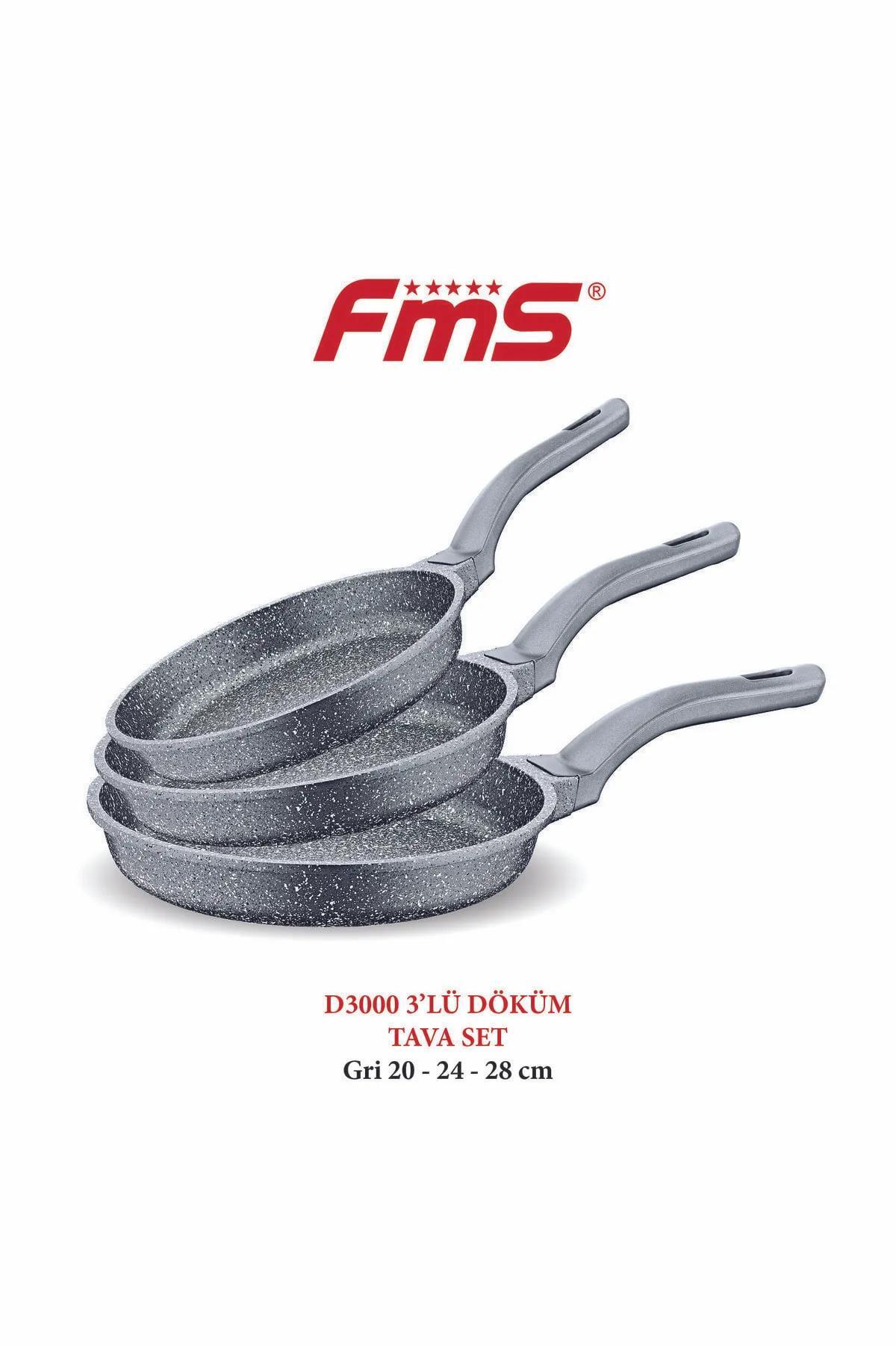 Fms Tava Seti 3lü Döküm D3000Gri