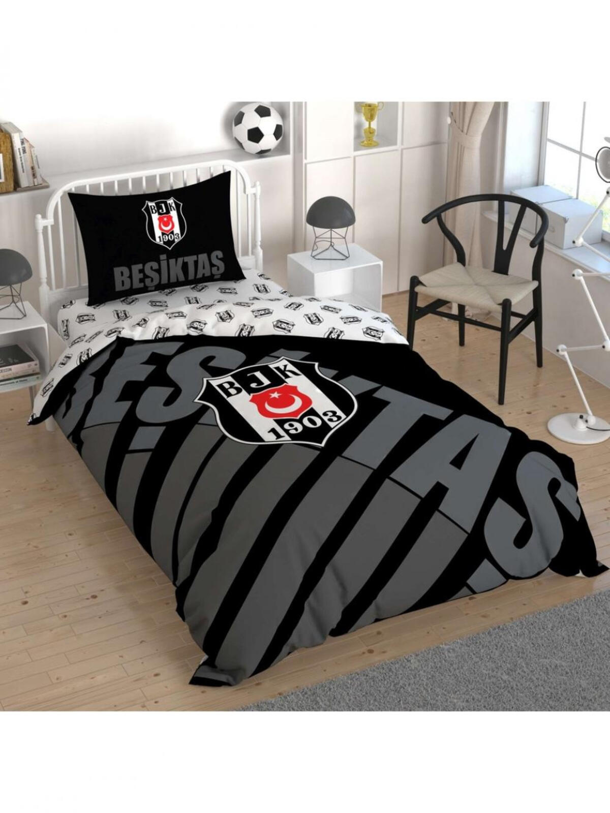 Taç Nt Tk Lisanslı Beşiktaş Siyah Logo (Dy)