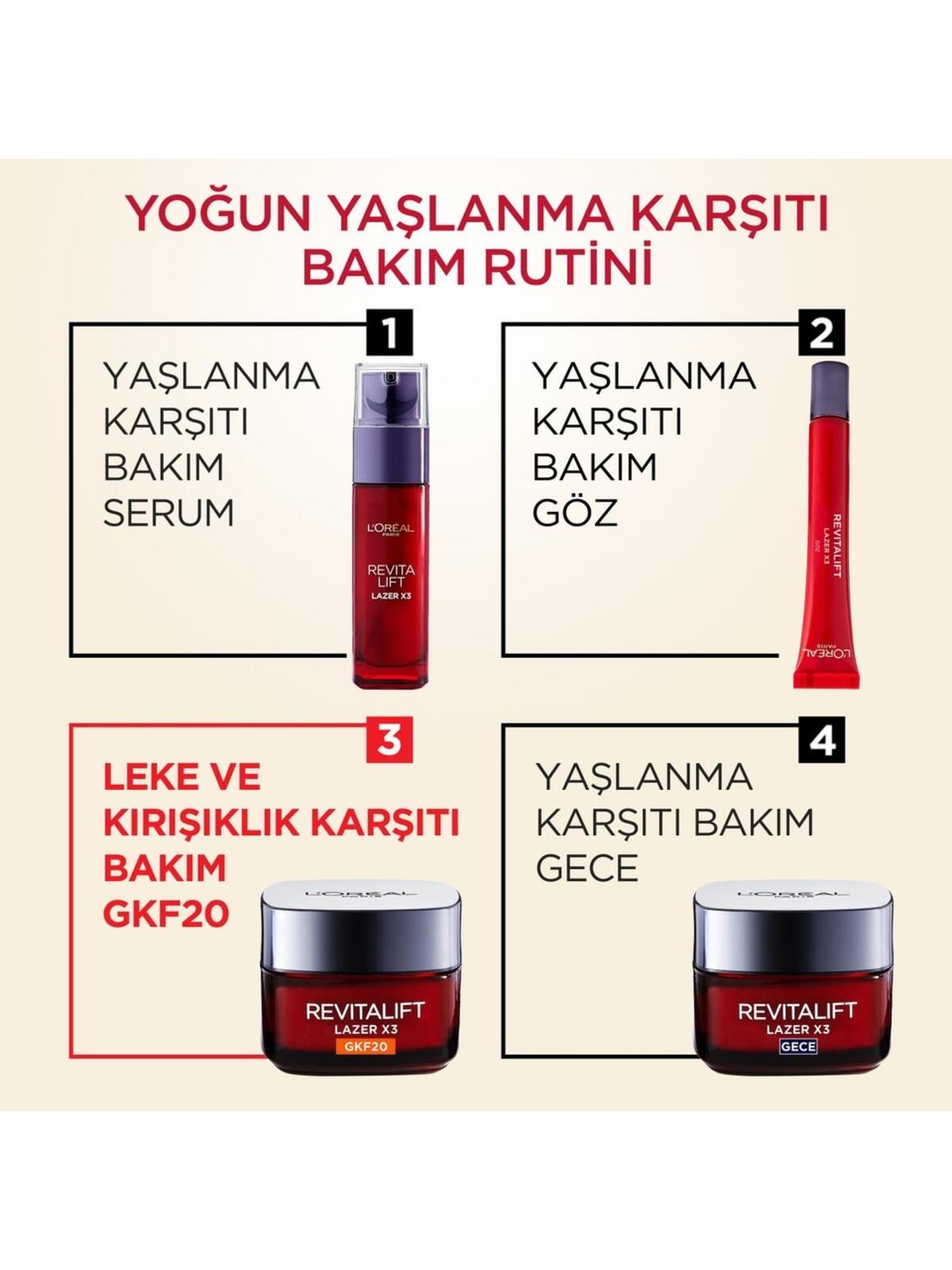 Loreal Paris Gündüz Kremi Revitalift Laserx3 SPF25 50Ml