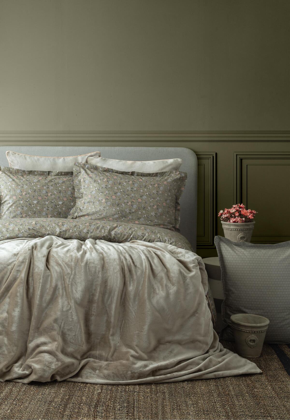 Apricitas Home Nevresim Takımı Çift Kişilik My Touch Vıctoria Küf Yeşili
