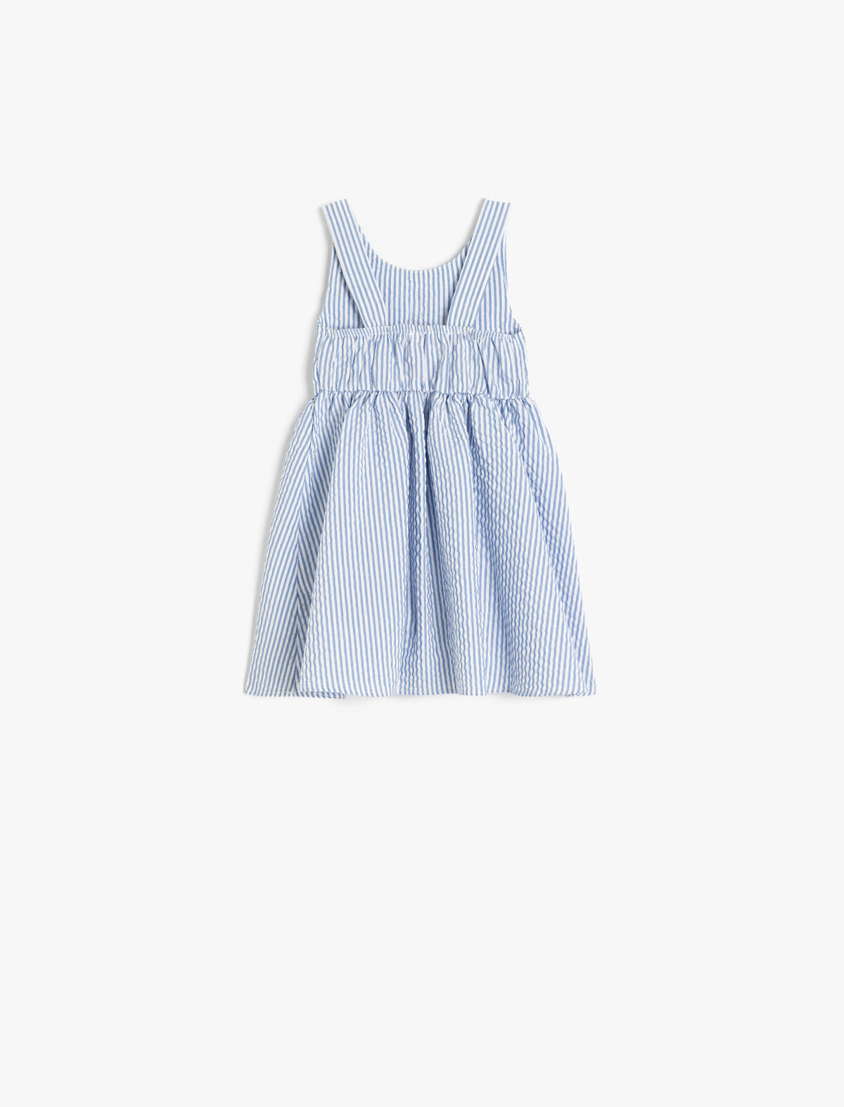 Koton Elbise Kız Bebek 5SMG80024AW Mavi Çizgili