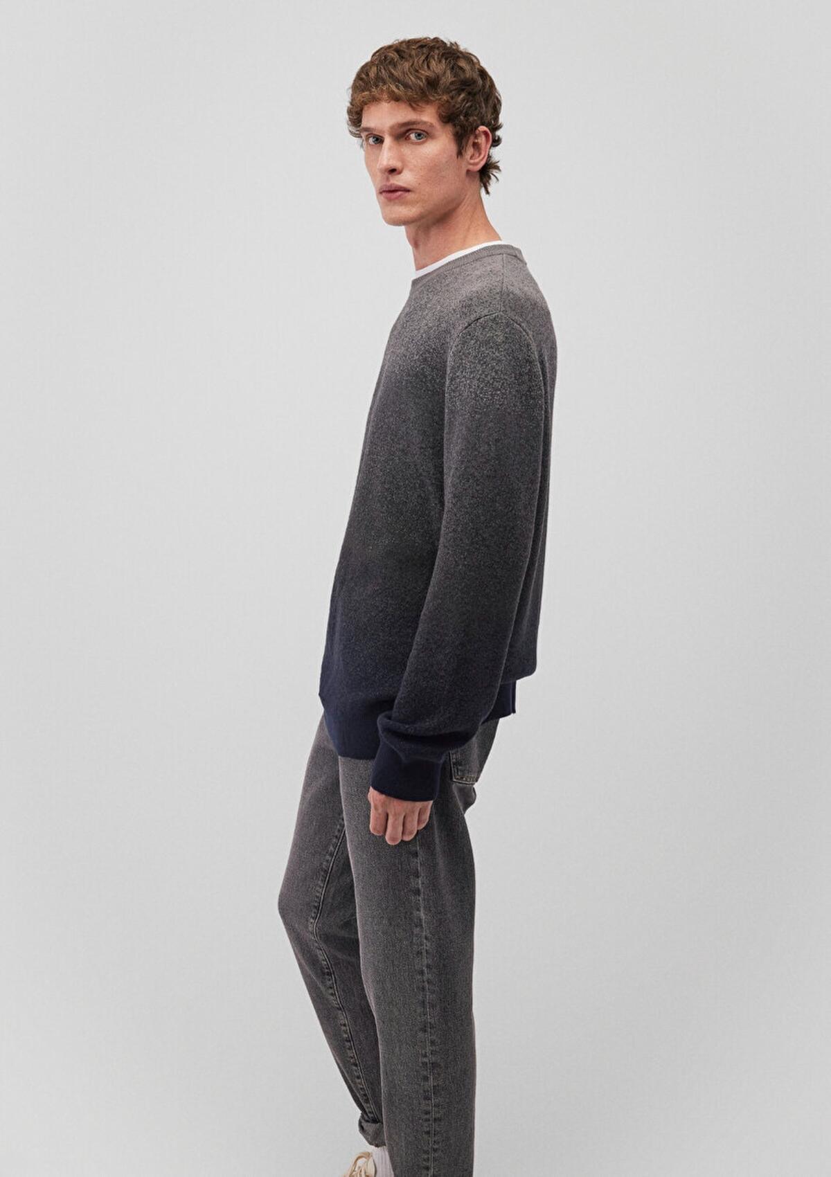 Mavi Kazak M070779-34686 Gri Melanj