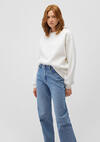 Mavi Sweatshirt M1610198-70057 Kırık Beyaz S