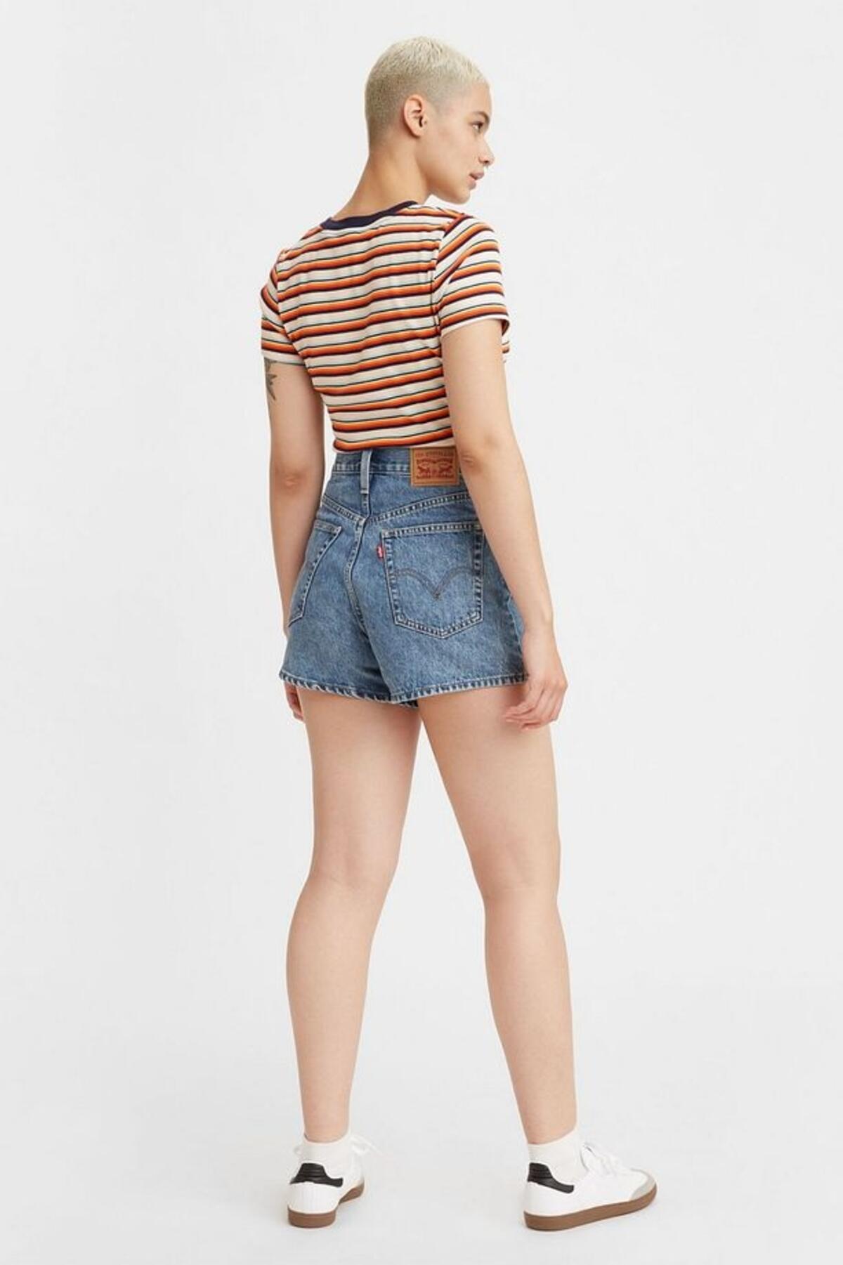 Levis Şort High Waisted A1965-0001 İndigo