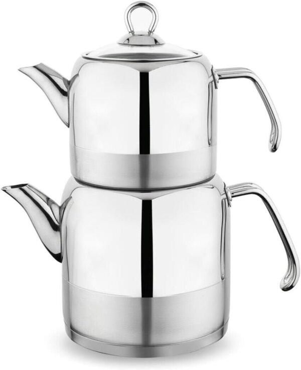 Schafer Çaydanlık Ada Büyük Metal 1S0002-15001-Inx06 İnox