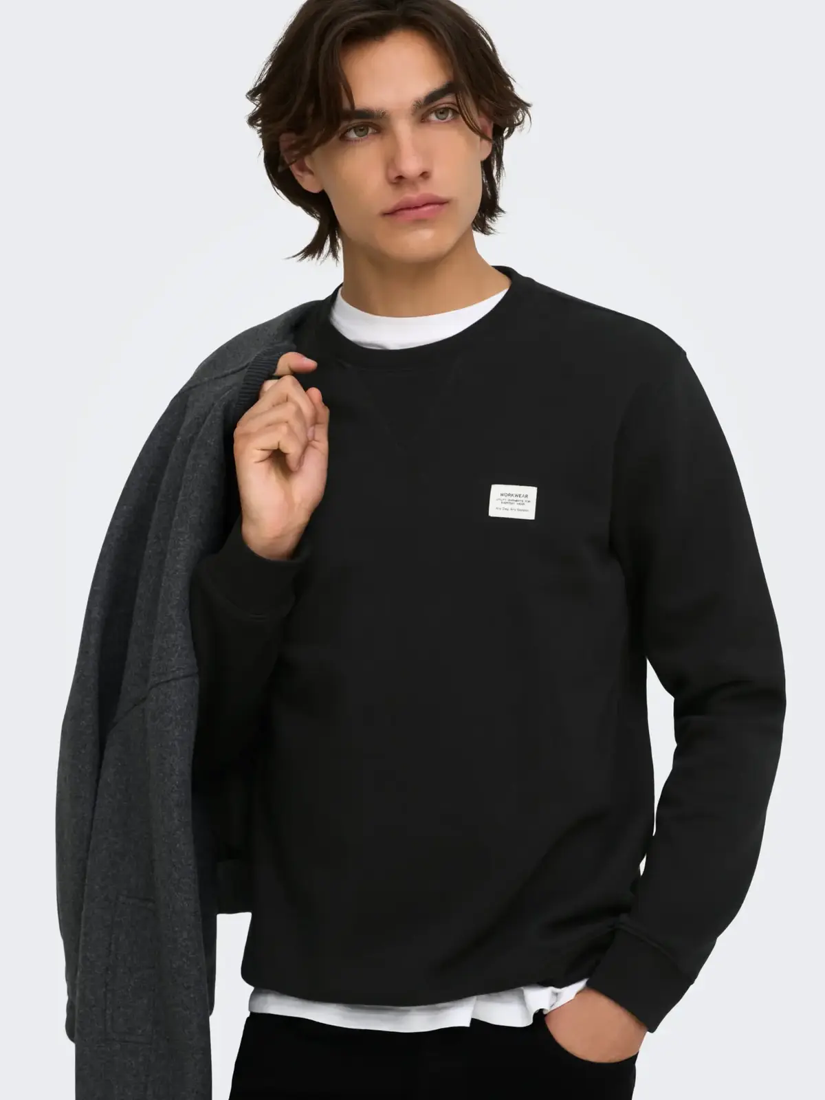 Only&Sons Erkek Sweatshirt 22033193 Siyah