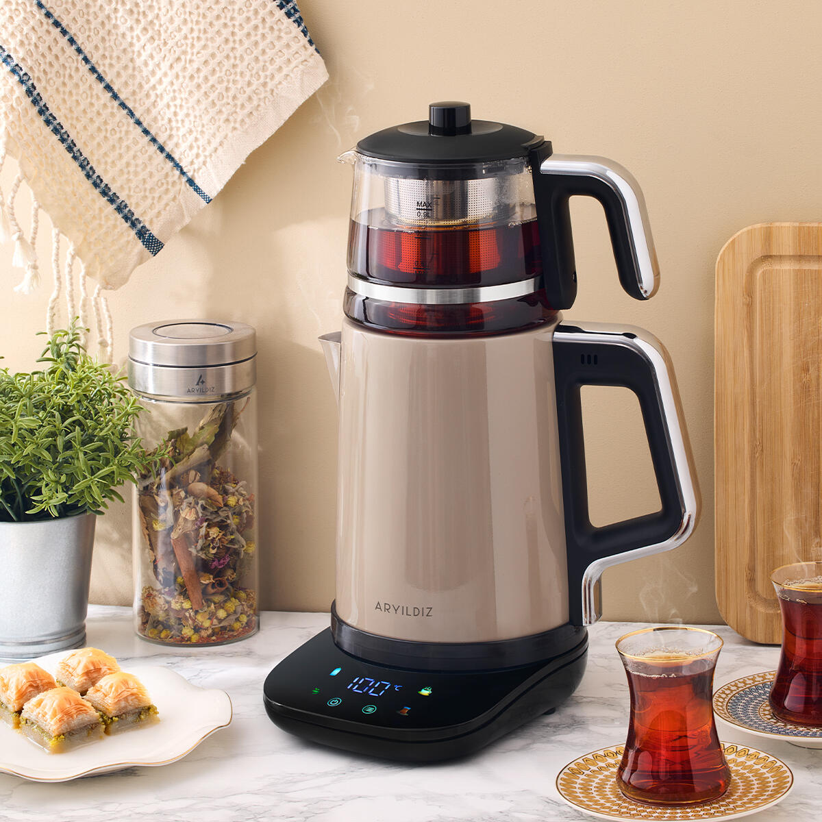 Aryıldız Çay Makinesi Vısıon Prıme Bej 153AR278659