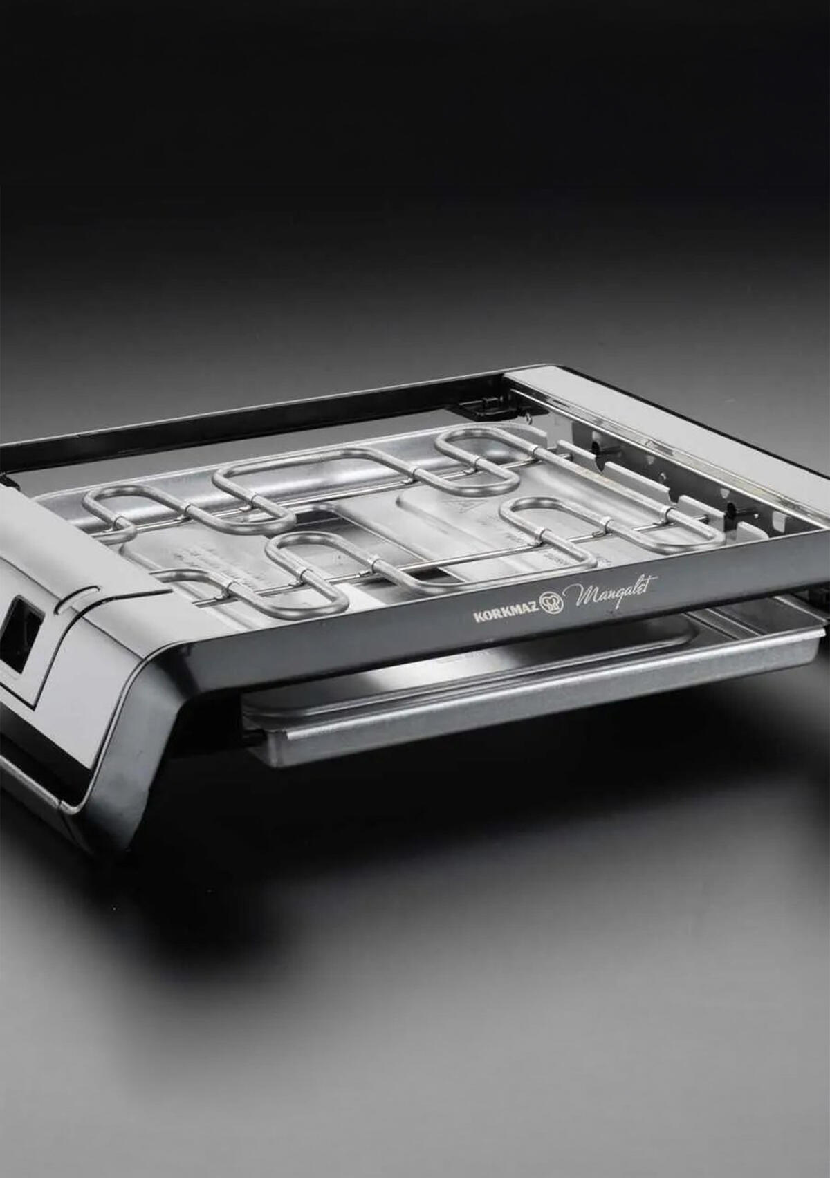 Korkmaz Izgara Mangalet Bbq Granit A333-02 Siyah