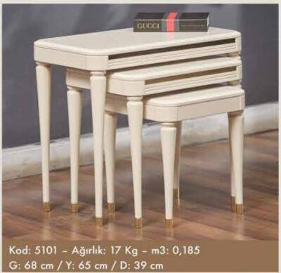 Omarat Zigon Sehpa Krem 5101