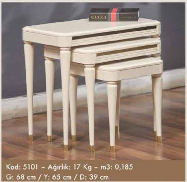 Omarat Zigon Sehpa Krem 5101