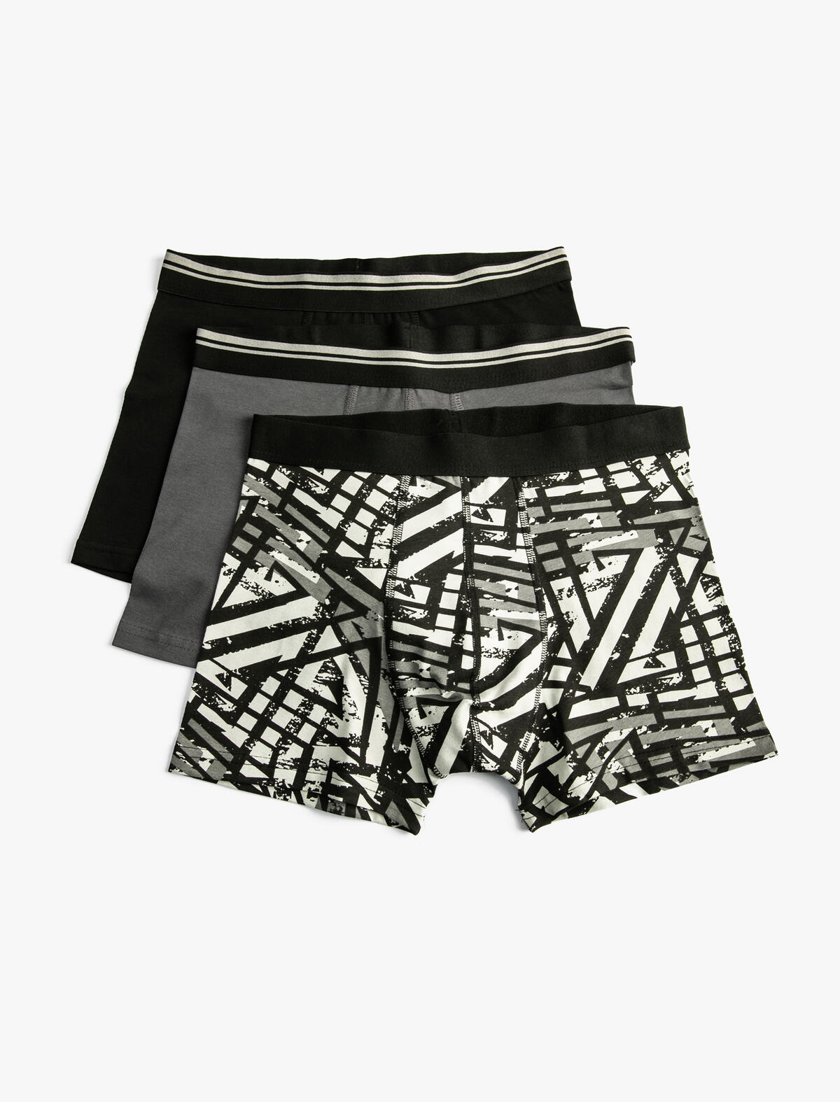 Koton Boxer 4WLM90019MK Gri Desenli