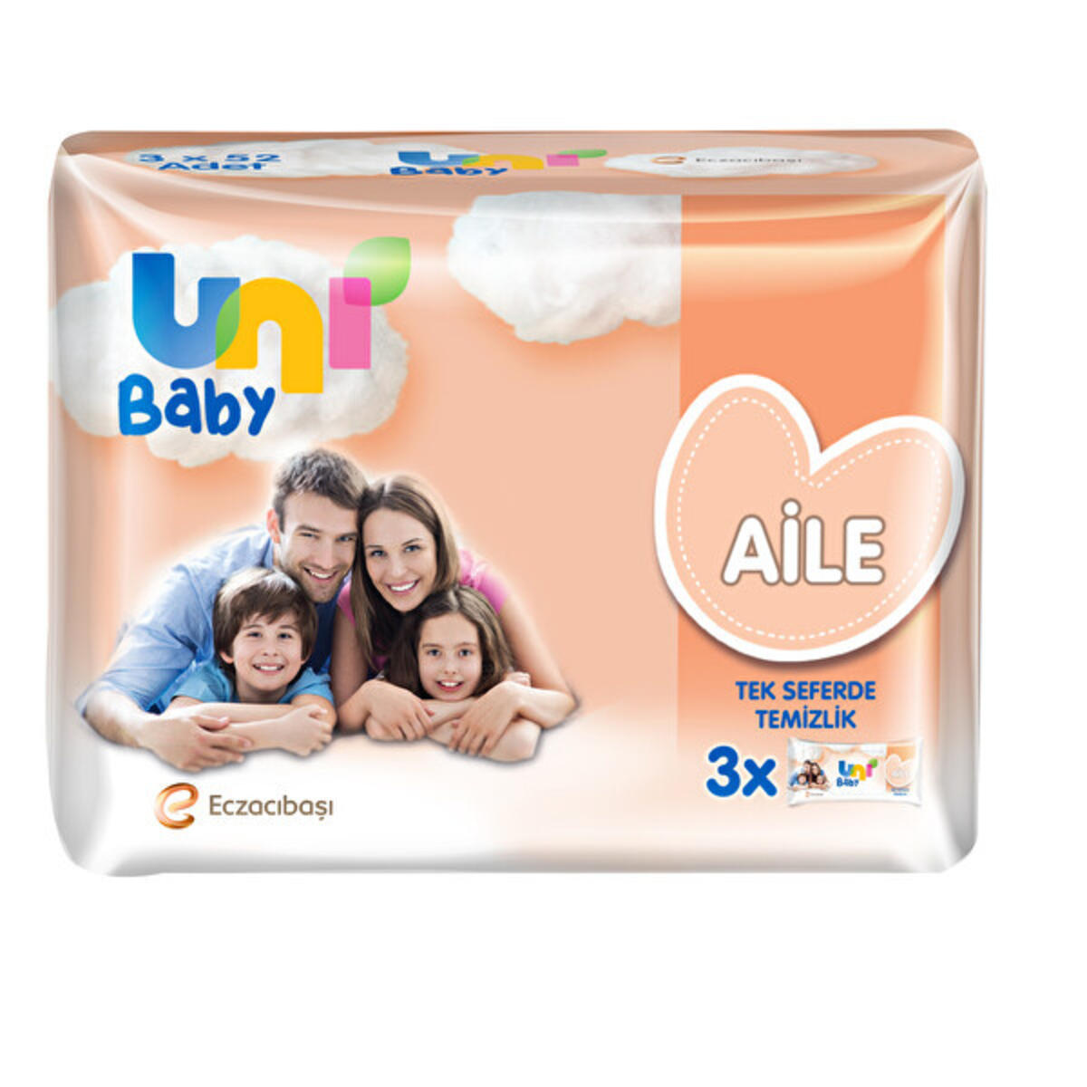 Uni Baby Islak Havlu Aktif 3X52Li