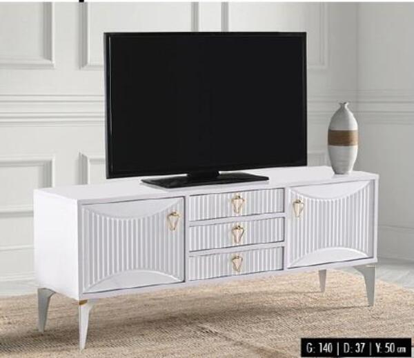 Güneş Zigon Sehpa Milas Siyah Mermer & Gold Ayak 393