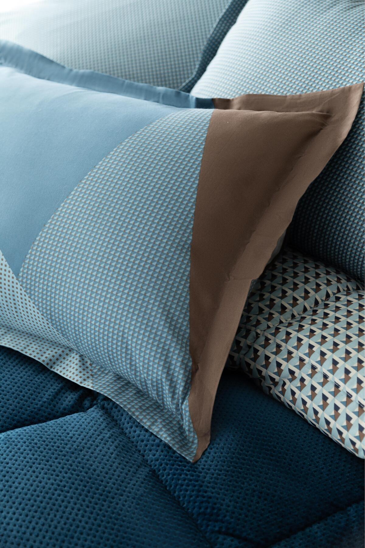 Apricitas Home Uyku Seti Çift Kişilik Softly Pıcassa Indıgo