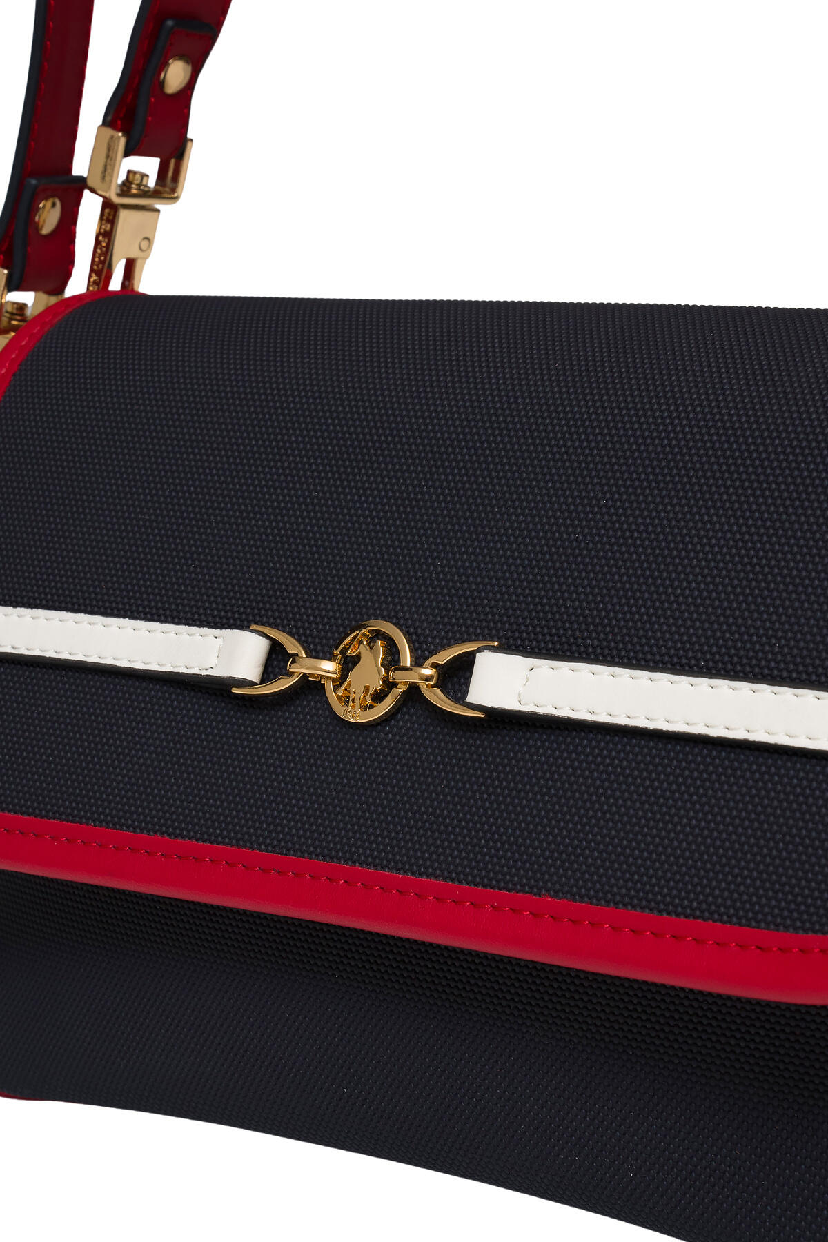 U.S. Polo Assn. Omuz Çanta US25241 Lacivert-Kırmızı