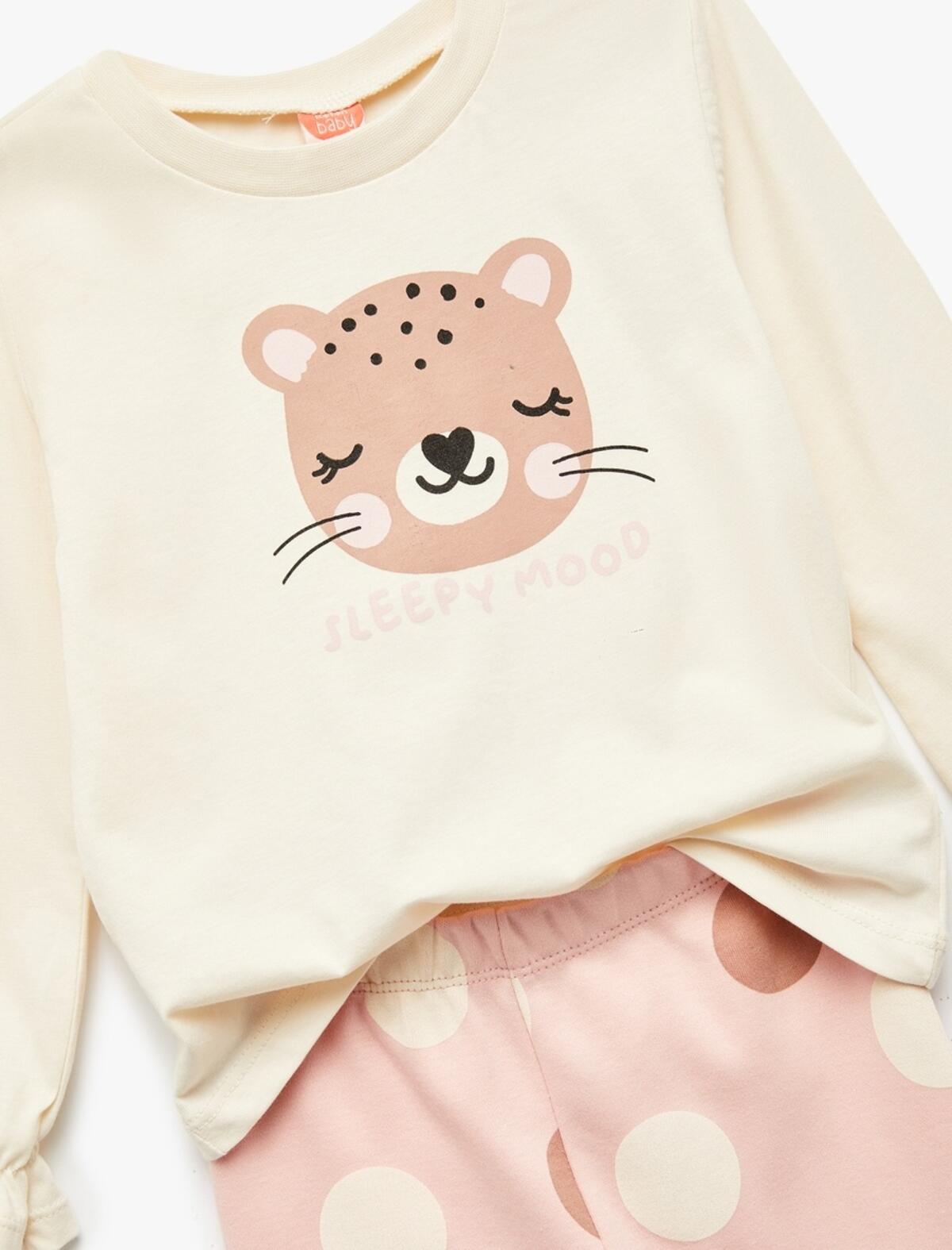 Koton Set Kız Bebek 6WMG10121AK Bej
